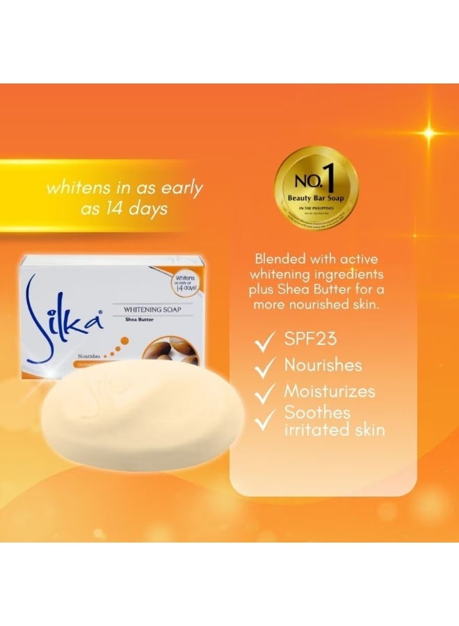 Silka 2 Piece Whitening Soap Shea Butter 135gm - Image 5